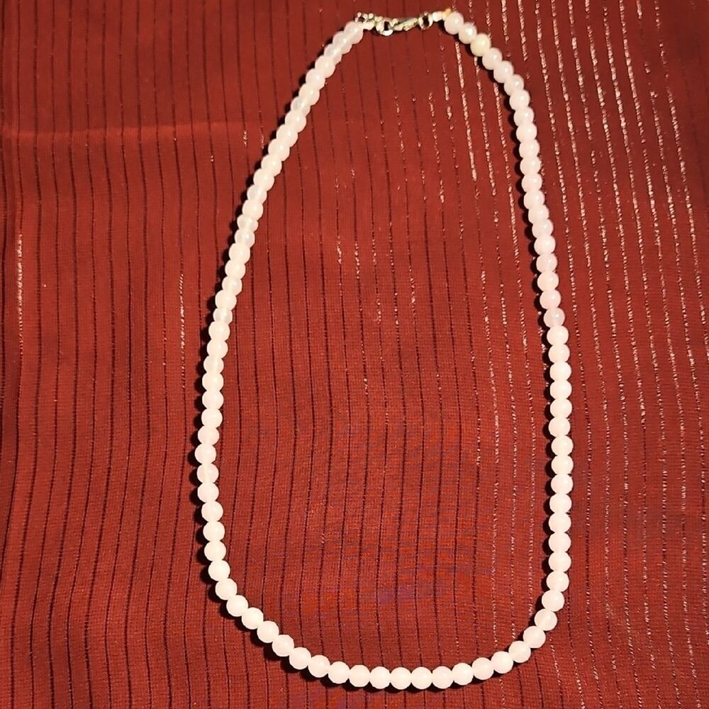 Handmade Pink Pearl Necklace